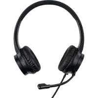 Lindy 20439 On-ear headset Sladd Stereo Svart Headset, Volymkontroll, Mikrofonljudavstängning Datorer