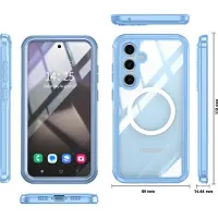 INF Samsung Galaxy S24 FE Skal, Bakstycke i Härdat Glas 9H Blue