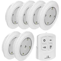 Macleans lampset 6 LED Energy med fjärrkontroll på batteri 3xAAA (MCE165)