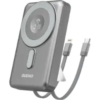 Dudao Powerbank K29 10000mAh MagSafe metallhölje stativ USB-C-kablar iPhone Lightning PD 20W - grå