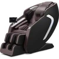 Vevor massagefåtölj, 4D helkroppsfåtölj med nollgravitation och SL-spår, yogastretch, AI-röststyrning, värme, fotrulle, infällbar pedal, 36 krockkuddar, LCD-skärm, armstödskontroller, rullande bas