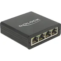 DeLOCK USB 2.0 Adapter [1x DC 5,5mm hona, USB-B uttag - 4x RJ45 hona] 62966 0.8 m