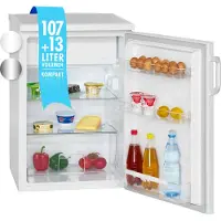 Bomann KS 2194 - Kylskåp med frysfack - bredd: 56 cm - djup: 57.5 cm - höjd: 84.5 cm - 120 liter - Klass D - vit
