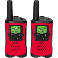 Alecto Walkie-Talkie Set | 2 handenheter | Upp till 7 km | Frekvenskanaler: 8 | PTT / VOX | 24 h standby | Headsetutgång | Inbyggd ficklampa | Röd