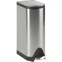 Simplehuman Pedalhink matt stål, rostfritt stål, 45 l, med innerhink i plast och soft close-lock