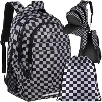 Kruzzel Ryggsäck 22L - rutmönstrad 24530