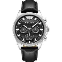 Police Analog klocka 'Malawi' svart / silver