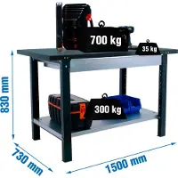 Simonwork (bancos De Trabajo) Bt6 Pro Box Arbetsbänk 830x1500x730 Mm