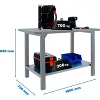 Simonwork (bancos De Trabajo) Bt6 Pro Arbetsbänk 830x1800x730 Mm