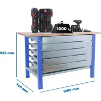 Simon Rack Simonwork (bancos De Trabajo) Bt6 Pro 5box Arbetsbänk 865x1200x750 Mm