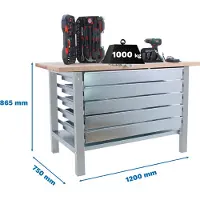 Simonwork (bancos De Trabajo) Bt6 Pro 5box Arbetsbänk 865x1200x750 Mm
