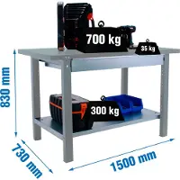 Simonwork (bancos De Trabajo) Bt6 Pro Box Arbetsbänk 830x1500x730 Mm