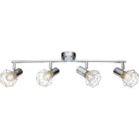 Globo Taklampa Daiva, dimbar, Förkromad / silver, Vardagsrum / matsal, Metall, Vintage, Taklampa