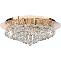 Searchlight Kristall taklampa Hanna, dimbar, Genomskinlig / transpare, Vardagsrum / matsal, Metall, Taklampa
