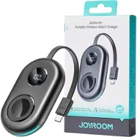 JOYROOM JR-W09 3W trådlöst laddande powerbank med USB-C-kabel för Apple klocka - Svart