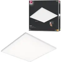 Paulmann LED panel Velora, dimbar, Vitt / opal, Vardagsrum / matsal, Metall, Modern, LED-taklampa