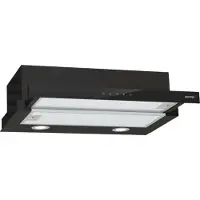 Gorenje Essential TH64E4BG - Kåpa - teleskopisk - bredd: 60 cm - djup: 30.6 cm - utsug och återcirkulering (-) - svart