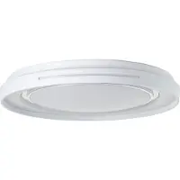 Brilliant LED taklampa Barty, dimbar, Vitt / opal, Vardagsrum / matsal, Metall, Modern, LED-taklampa