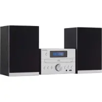 Thomson MIC122DABBT, Hemmaljud mikrosystem, Silver, 1 däck, 50 W, DAB+, FM, 3,5 mm