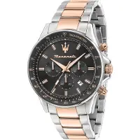 Maserati Sfida Antracitfärgad urtavla Tofärgad Rosefärgade Metall Herrkvarts Kronograf R8873640021 rosa guld färg