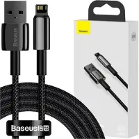 Baseus Tungsten guldkabel USB till iP 2,4A 2m (svart)