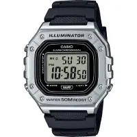 Casio Klocka - - W-218HM-7AVEF - Svart plastarmband - Digital display - Vattentät 5 Atm