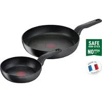 Tefal Hard titanium pro Frypan set 24 & 28 cm