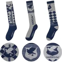 Cinereplicas Ravenclaw High Top Långa Strumpor 3 Par