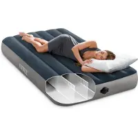Intex 64781 DuraBeam Standard Twin Uppblåsbar säng (L x B x H) 1910 x 990 x 250 mm Mörkblå