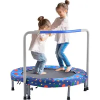 Vevor 90 cm barnstudsmatta, 1 meter inomhus- och utomhusstudsmatta, hopfällbar ministudsmatta med handtag, rebounderstudsmatta för småbarn, födelsedagspresent till barn från 3 år, pojkar och flickor f