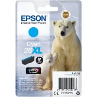 Epson 26XL - 8.7 ml - XL - cyan - original - blister - bläckpatron - för Expression Premium XP-510, 520, 600, 605, 610, 615, 620, 625, 700, 710, 720, 800, 810, 820