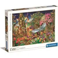 Clementoni Pussel 1500 Hq Skogslandskap Fantasiträdgård