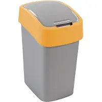 Curver papperskorg FLIP BIN 9L silver/orange