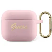 GUESS GUA3SSSI AirPods 3 skydd rosa/rosa Silikon Vintage Script