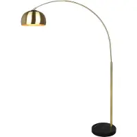 TRIO Lighting Båglampa Argentina, Mässing / guld, Vardagsrum / matsal, Metall, Golvlampa
