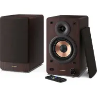 Sharp CP-SS30 - Högtalare - 2.0-kanals - bokhylla - trådlös - Bluetooth - USB - 60 Watt (Total) - brun