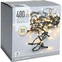 Christmas Decoration Ljusslinga 480 Led Varmvit Med Timer