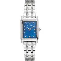 Bulova Classic Sutton Diamantaccent Rostfritt Stål Blå Urtavla Kvarts 96P245 Damklocka blå