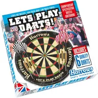 Harrows Darts Lets Play Darts, Dartboard, Svart, Grön, Röd, Gul, Borst, Vuxen, 6 styck