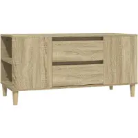 vidaXL Tv-bänk sonoma-ek 102x44,5x50 cm konstruerat trä