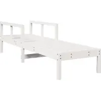 vidaXL Solsäng vit 199,5x62x55 cm massiv furu