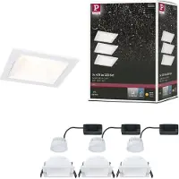 Paulmann 93126 Cole LED-inbyggnadsbelysning Set 3 st LED 6 W Vit