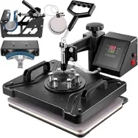 Vevor Värmepress 5 i 1 Värmepressmaskin 38x30cm T-shirtpress Muggtryckmaskin Multifunktionell värmeöverföringsmaskin för T-shirt Mugg Hattplåtöverföringsskrivare