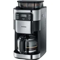 Severin KA 4810 - Kaffemaskiner - 10 kopper - rostfritt stål/sort