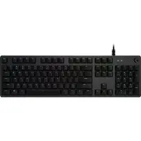 Logitech Gaming G512 - Tangentbord - bakgrundsbelysning - USB - QWERTY - brittisk - tangentbrytare: GX Brown Tactile - kol
