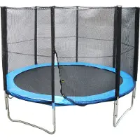 Springos Trampolin set 366 cm skyddsnät och skyddsöverdrag