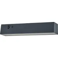 Osram solcellsvägglampa ENDURA STYLE SHORE, grå, sensor, IP54 dimbar, Aluminium / grå / zink, Syntetmaterial, Modern, Utomhusvägglampa