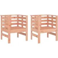 vidaXL Trädgårdsstolar 2 st 61,5x53x71 cm massiv douglasträ