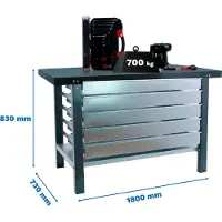 Simonwork (bancos De Trabajo) Bt6 Pro 5box Arbetsbänk 830x1800x730 Mm