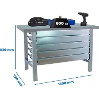 Simonwork (bancos De Trabajo) Bt6 5box Arbetsbänk 830x1500x730 Mm